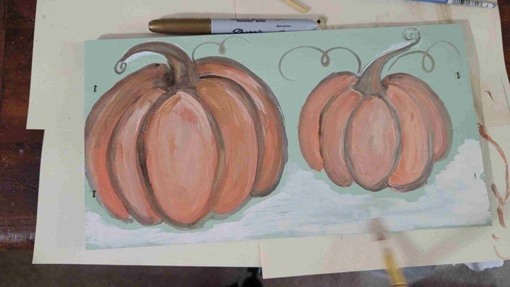 hand painted pumpkins diy tutorial.