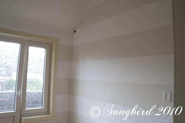 How to Paint Striped Walls ~ My Guest Room Makeover in Progress