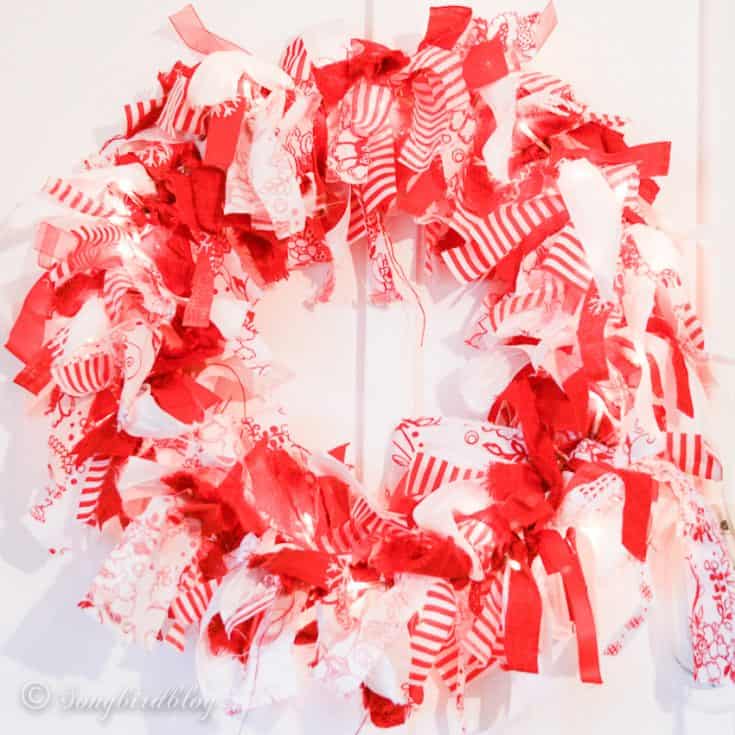 Image for How to make a Christmas fabric scrap wreath