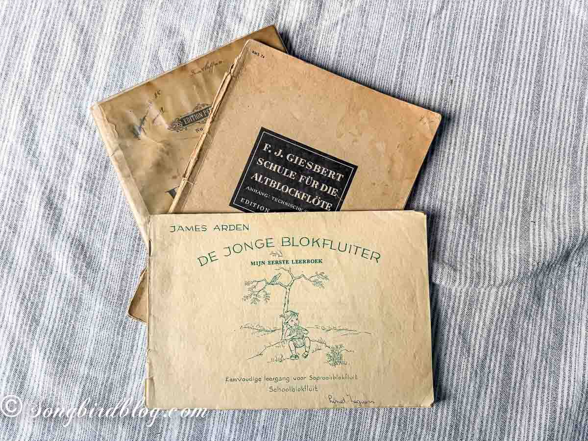 Vintage sheet music books used to make a paper star wreath