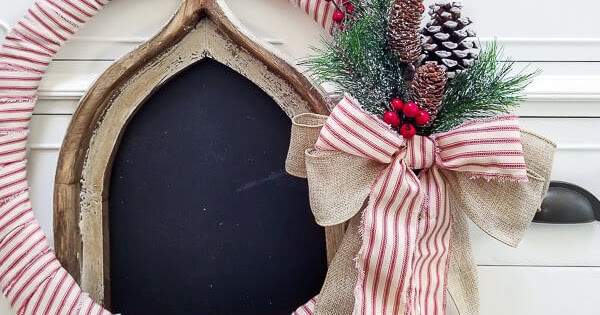 Image for Make a Farmhouse Christmas Wreath for $10